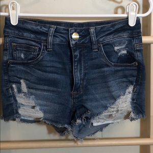 American Eagle Distressed High Rise Shorts